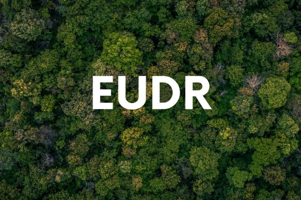 EUDR logo in forest